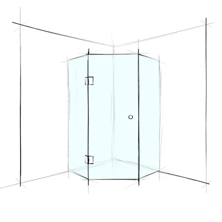 Душевое ограждение трапеция